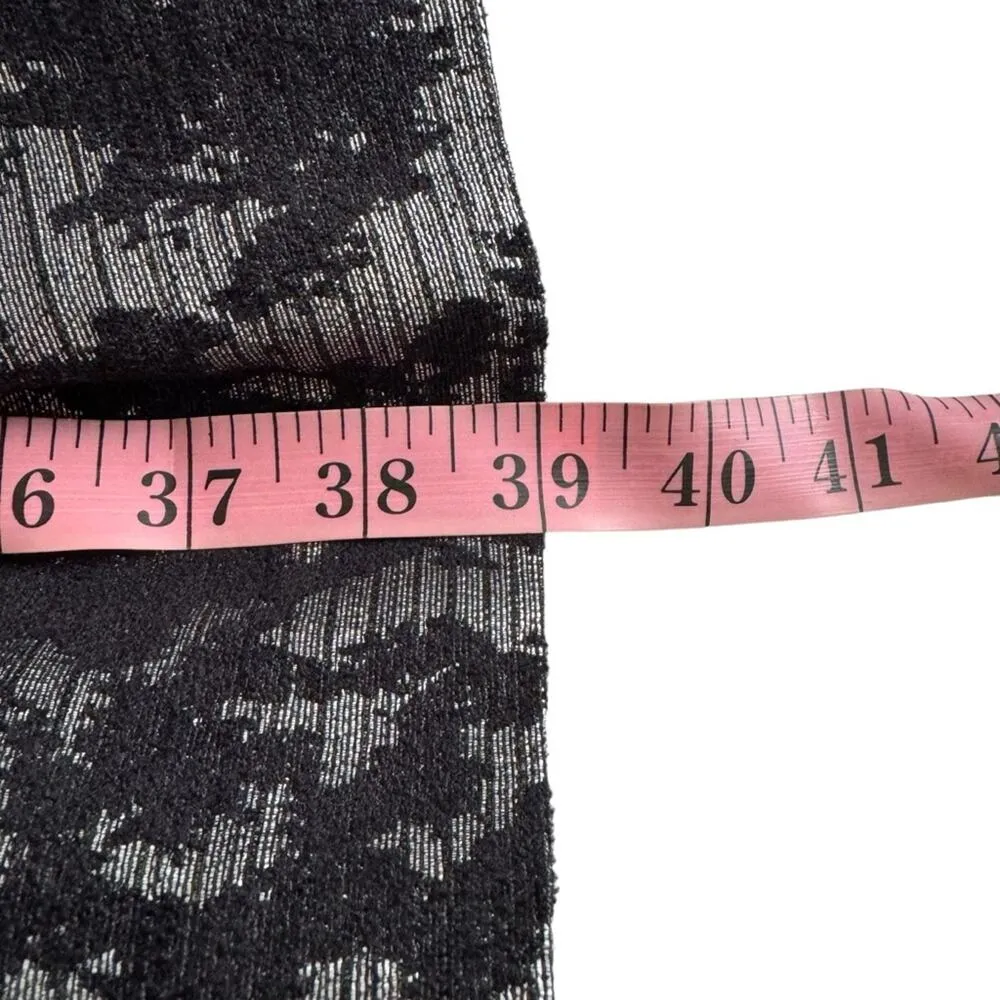 Tracy Reese Black And Silver Metallic Silk Blend Sleeveless Cocktail Dress Sz 4 - Image 12