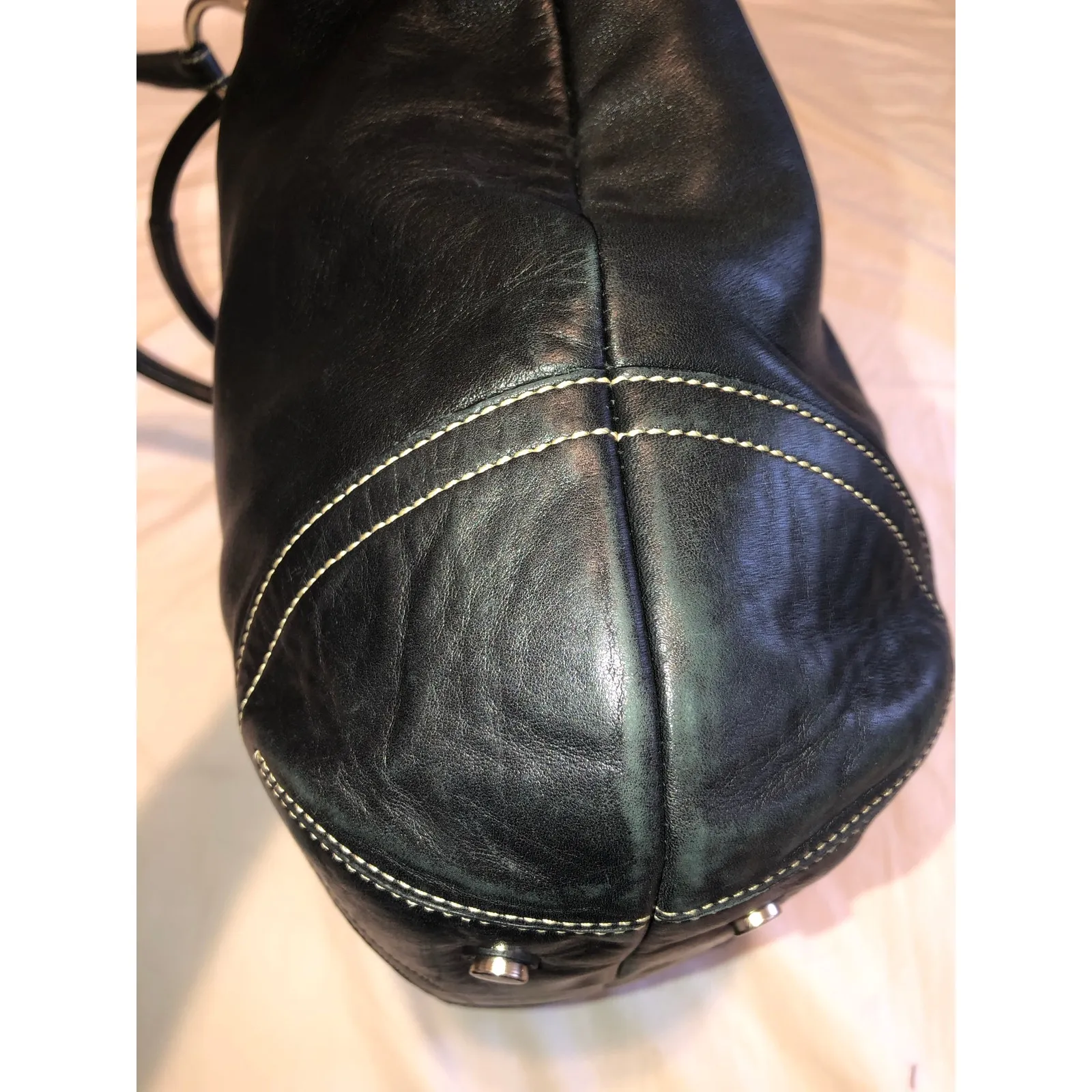 Vintage Coach Soho 5570 Large Carry All Bag Black Y2K Contrast Stitch Buckle - Image 12