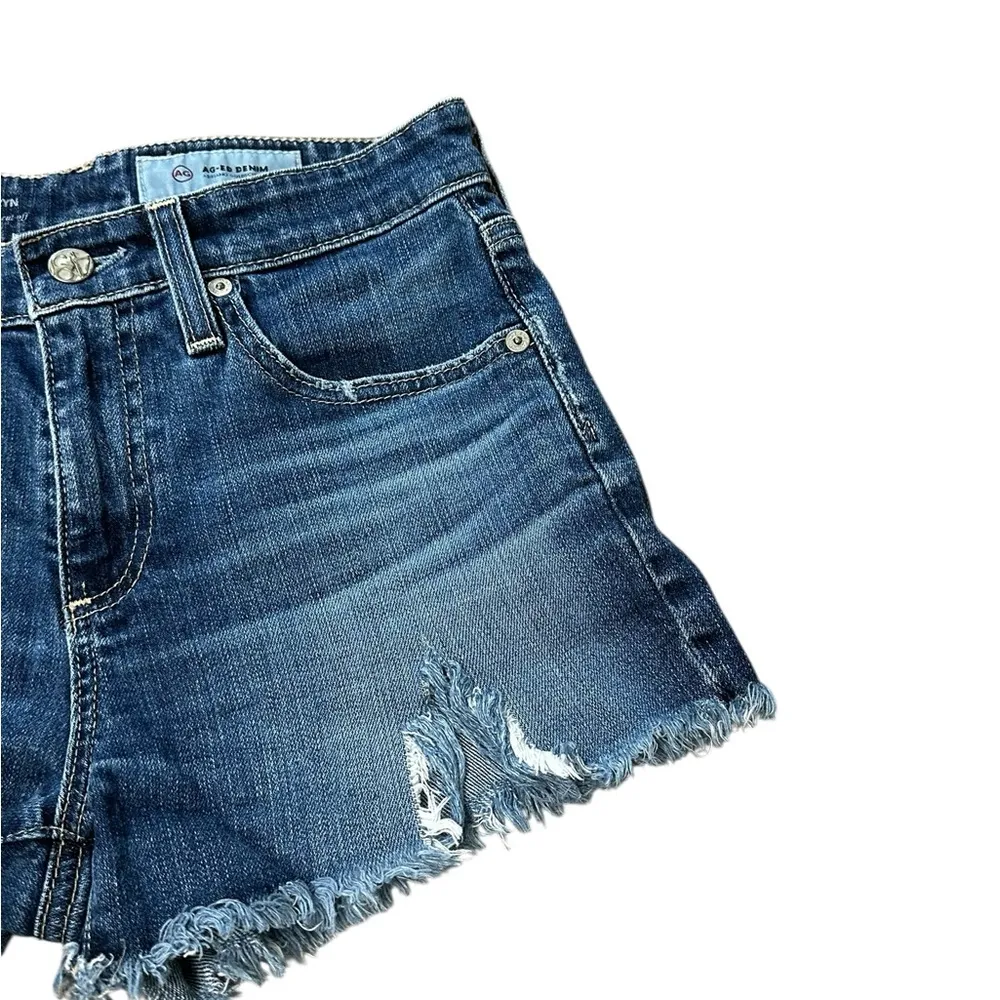 AG Adriano Goldschmied The Bryn Ex-Boyfriend Cut-Off Jean Shorts Size 24 - Image 4