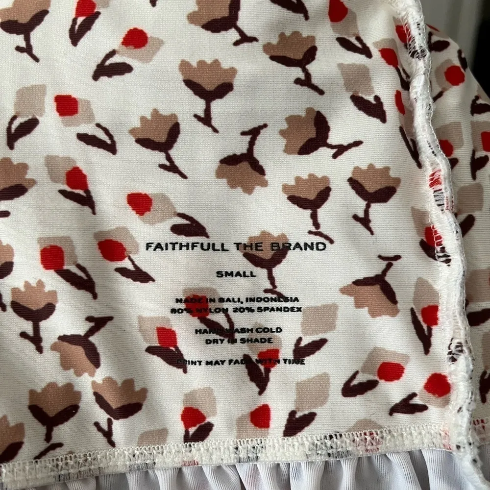 Faithfull the brand cream smocked ruffled acorn strapless bandeau crop top Small - Image 6