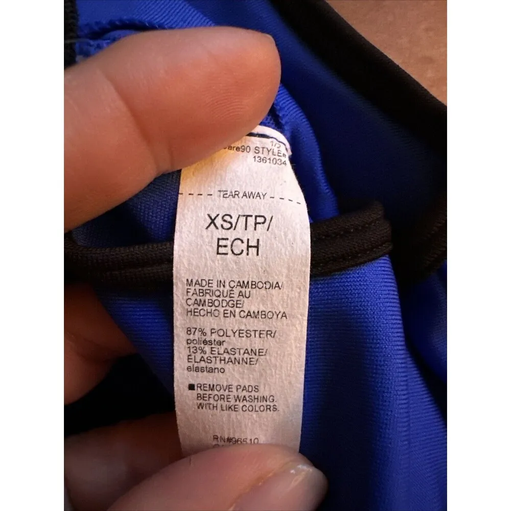 Under Armour Mid Sports Bra Compression Crossback Strappy Women's XS Blue New - Image 3