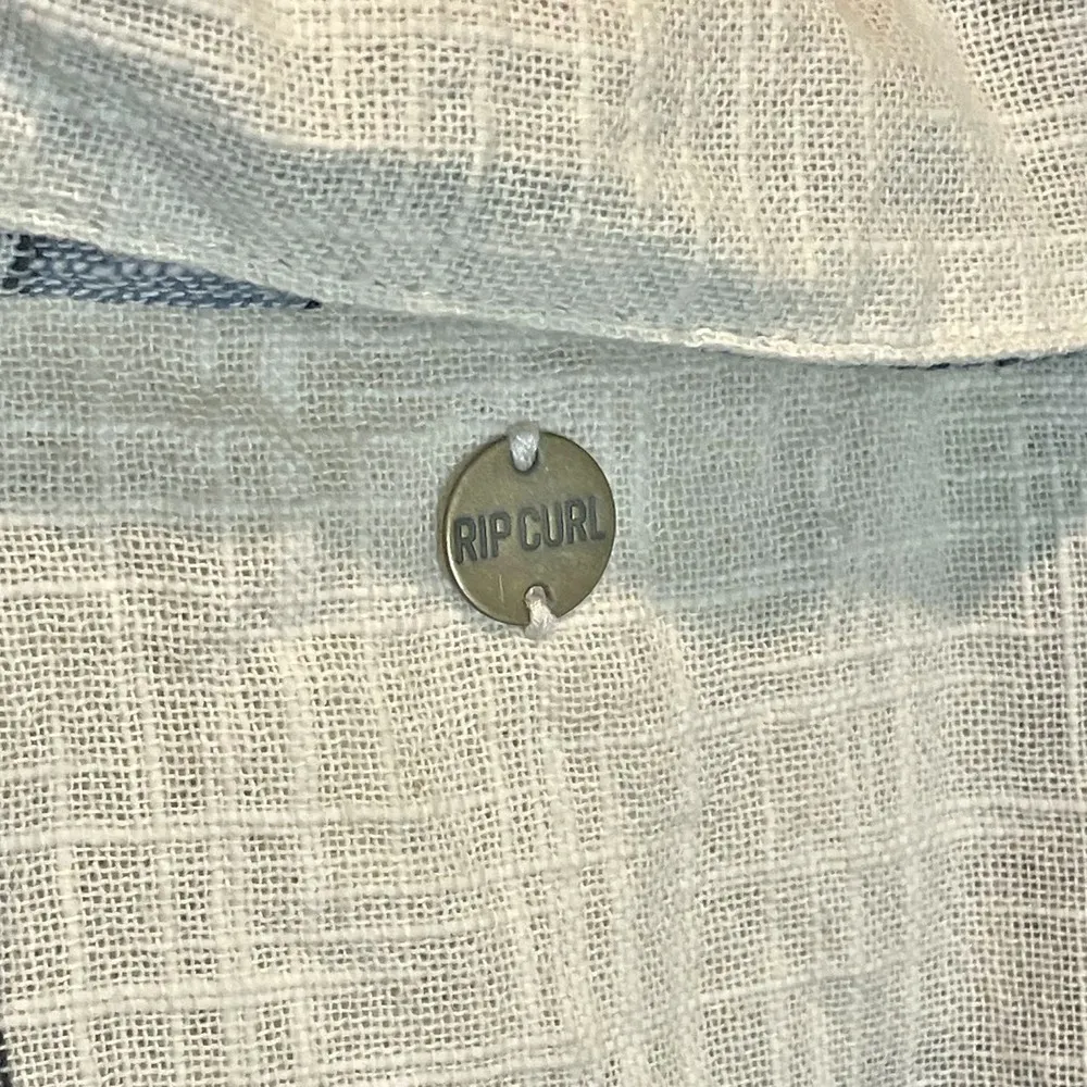 Rip Curl Plaid Textured Cotton Popover - size Small - Image 3