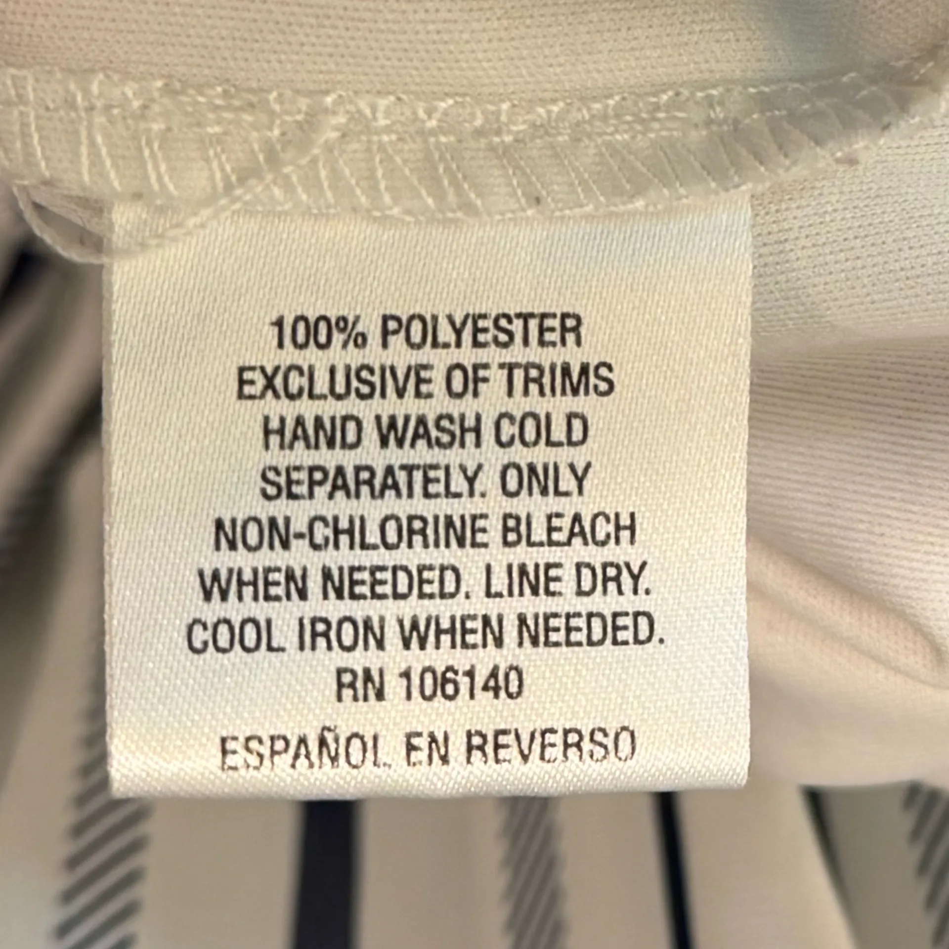 Maison Jules Striped Halter Midi Dress Medium Elastic Waist Tie Back Navy White - Image 6