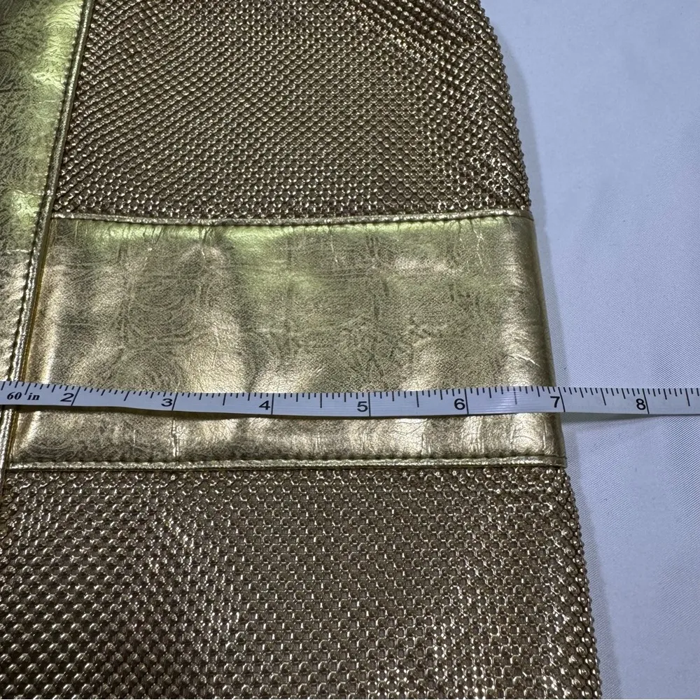 Whiting and Davis International Gold Metallic Mesh Crossbody Bag - Image 14