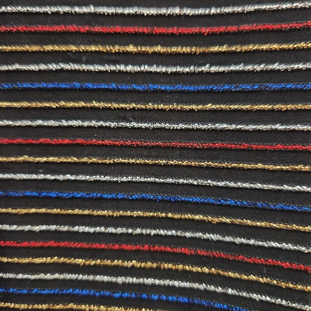 Modcloth - Rainbow Glitter Black Striped Dress - Image 5