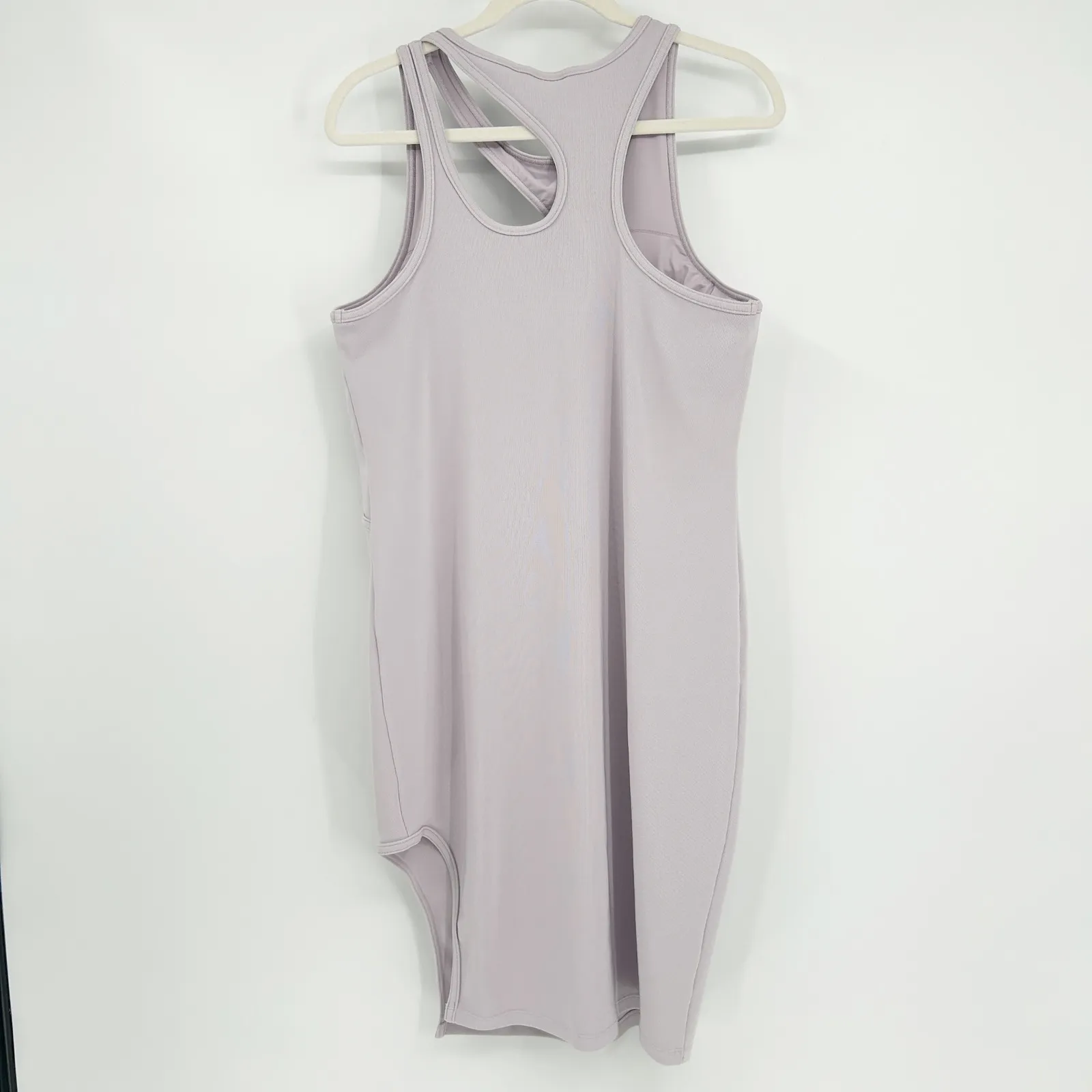 Zella Womens Interlude Rib Cutout Dress Size L Lavender Sky Active Athleisure - Image 9