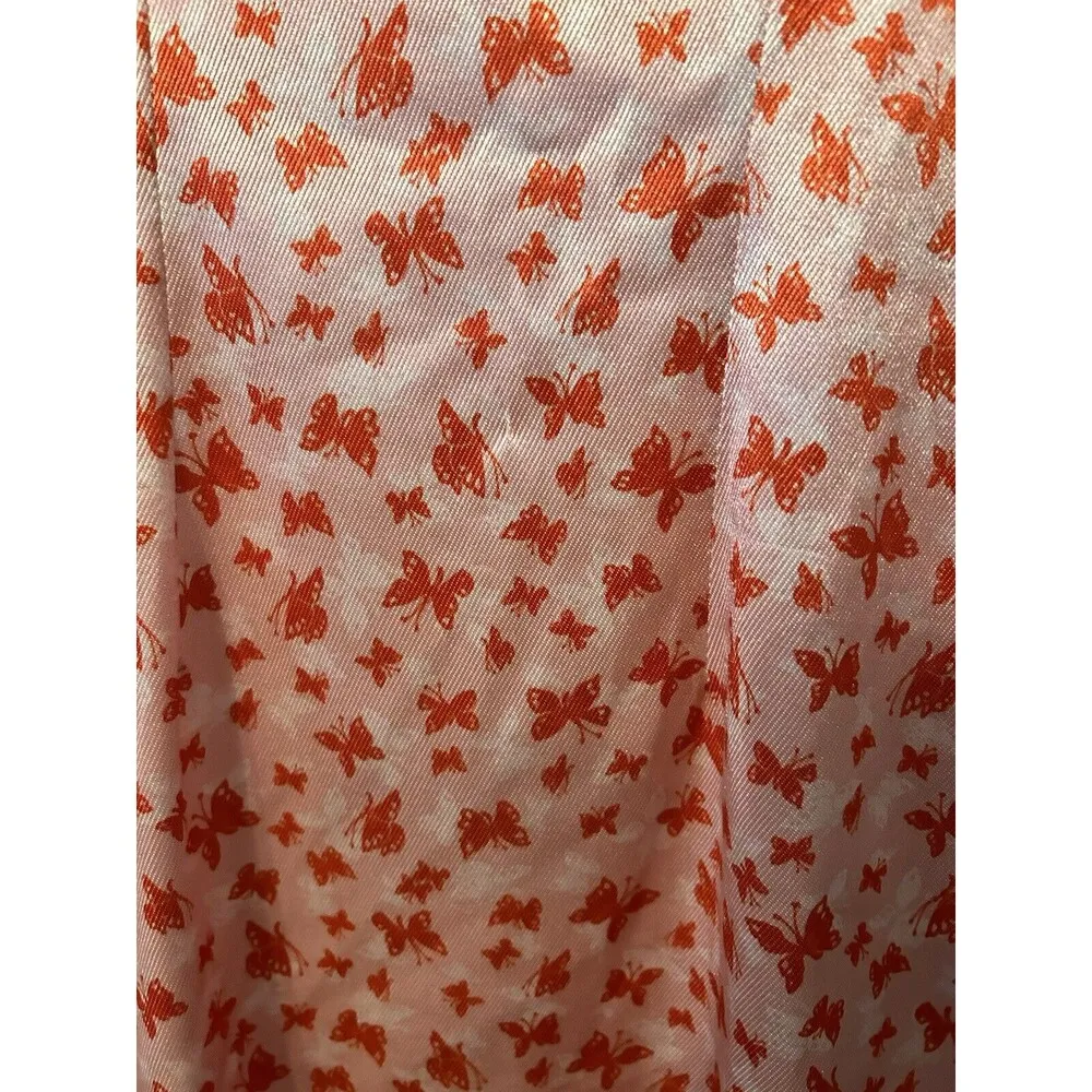 Urban Outfitters UO 90s Y2K Style Pink Satin Butterfly Dragon Mini Dress Size XS - Image 3