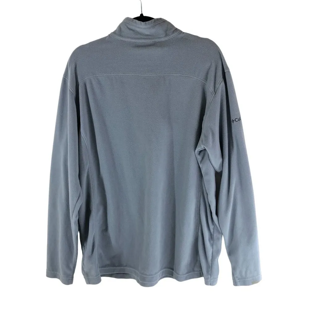 Columbia Womens Fleece Pullover 1/4 Zip Blue L - Image 2