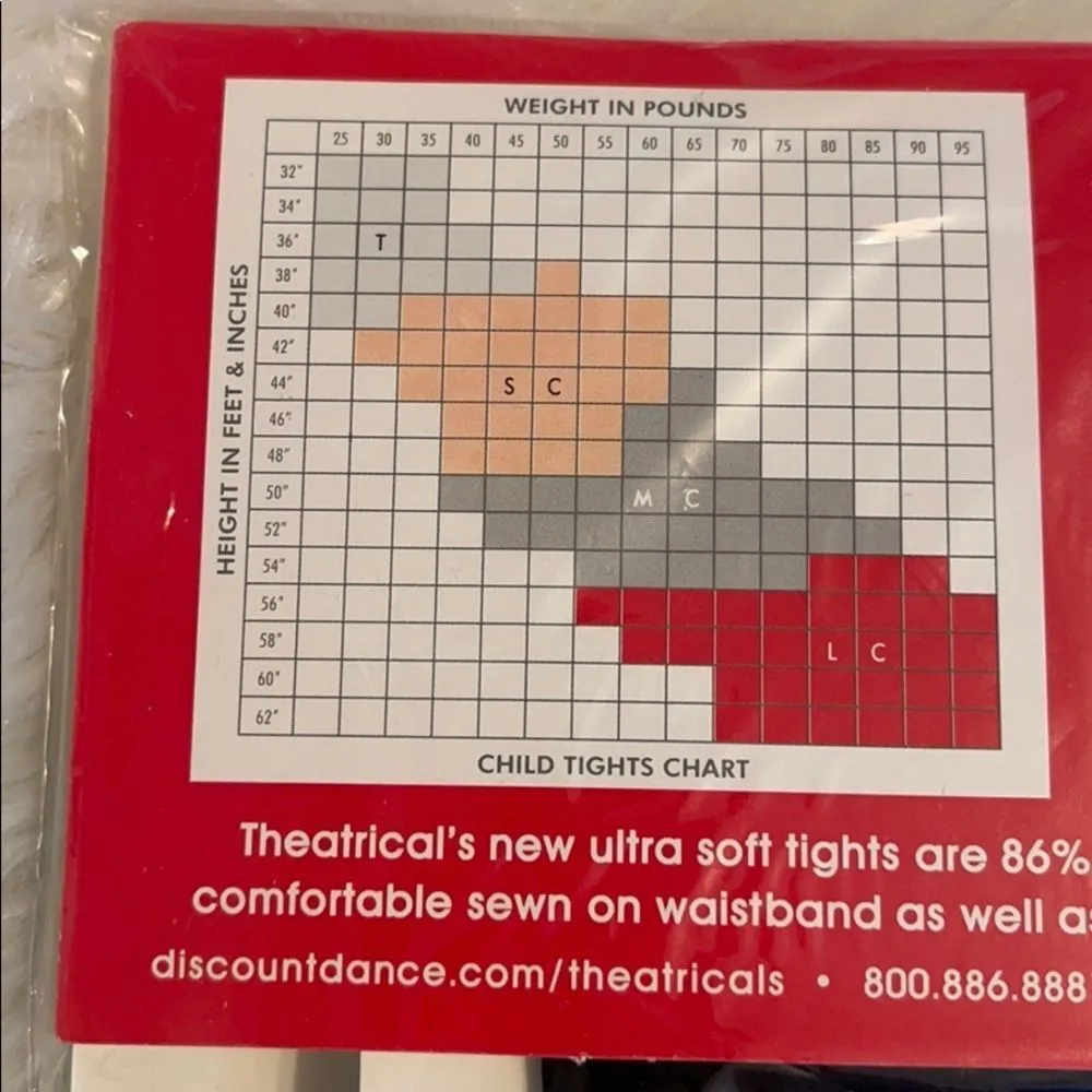 Theatricals Classwear Microfiber Footless Tights M New in Package - Image 8