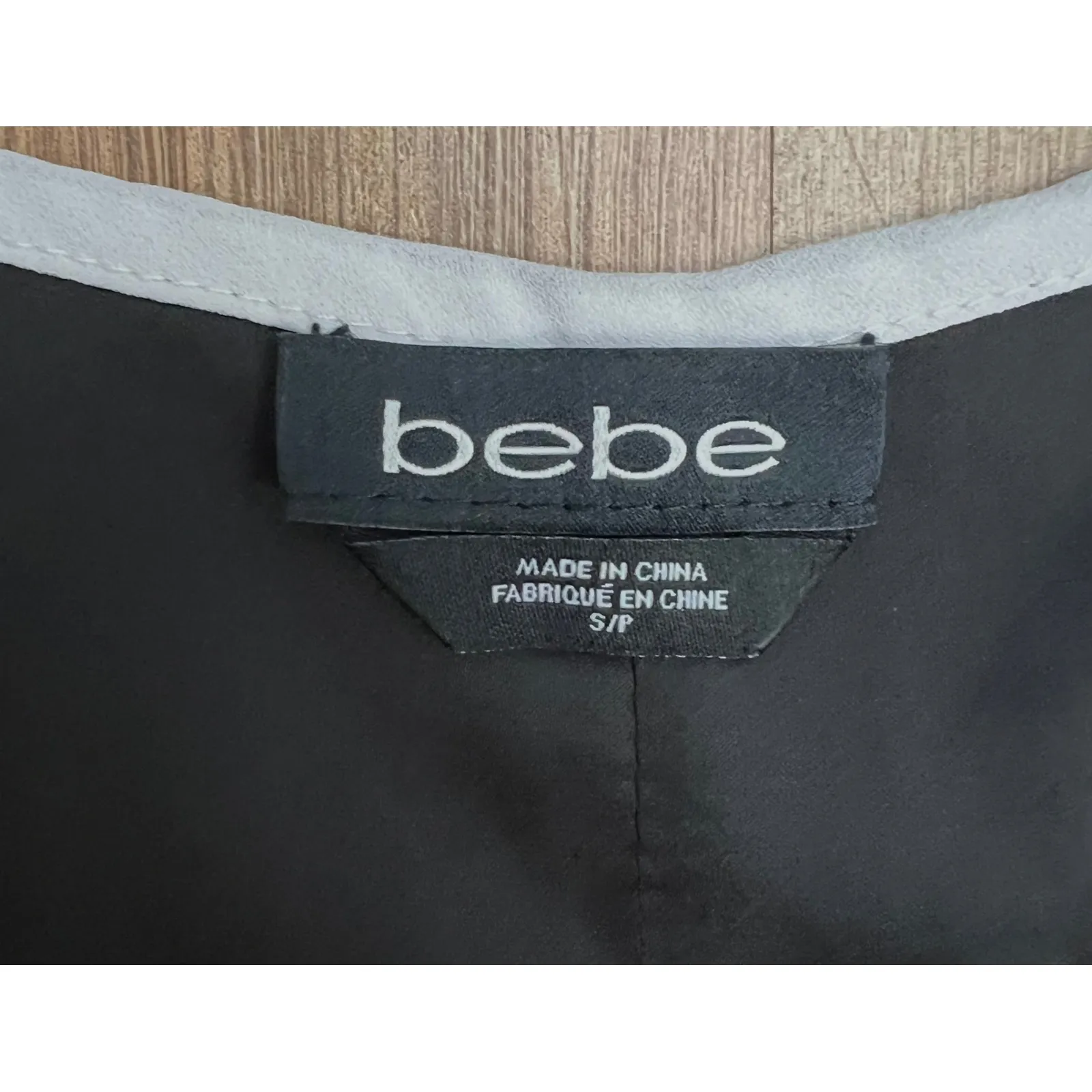 Bebe Black‎ & White Embroidered Tunic Dress – Size Small - Image 7