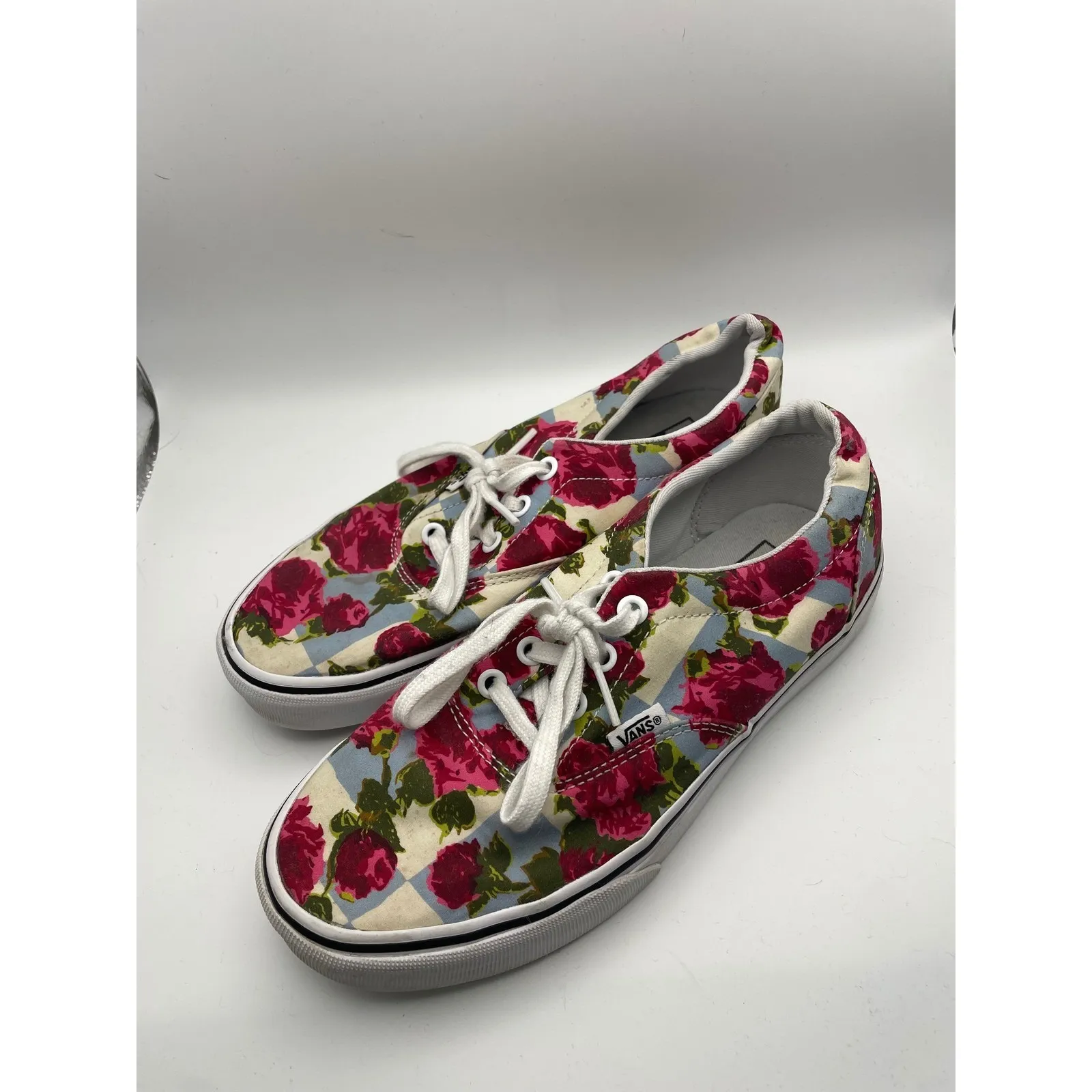 Vans Era Floral Rose Print Canvas Low Top Sneakers Women's Size 7 BSH6 - Image 3