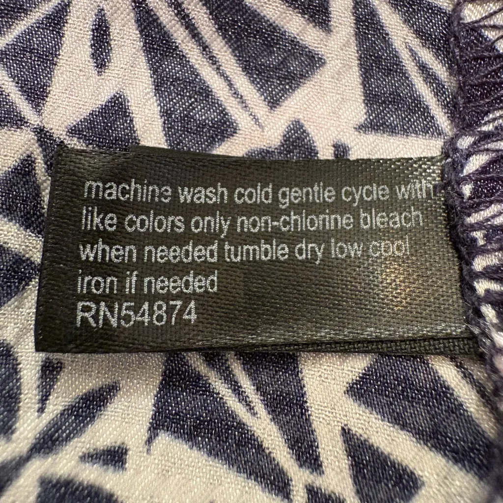 The Limited Halter Top Navy/Pink Tie Back Tassels Silky Cocktail Office Y2K Girl - Image 7