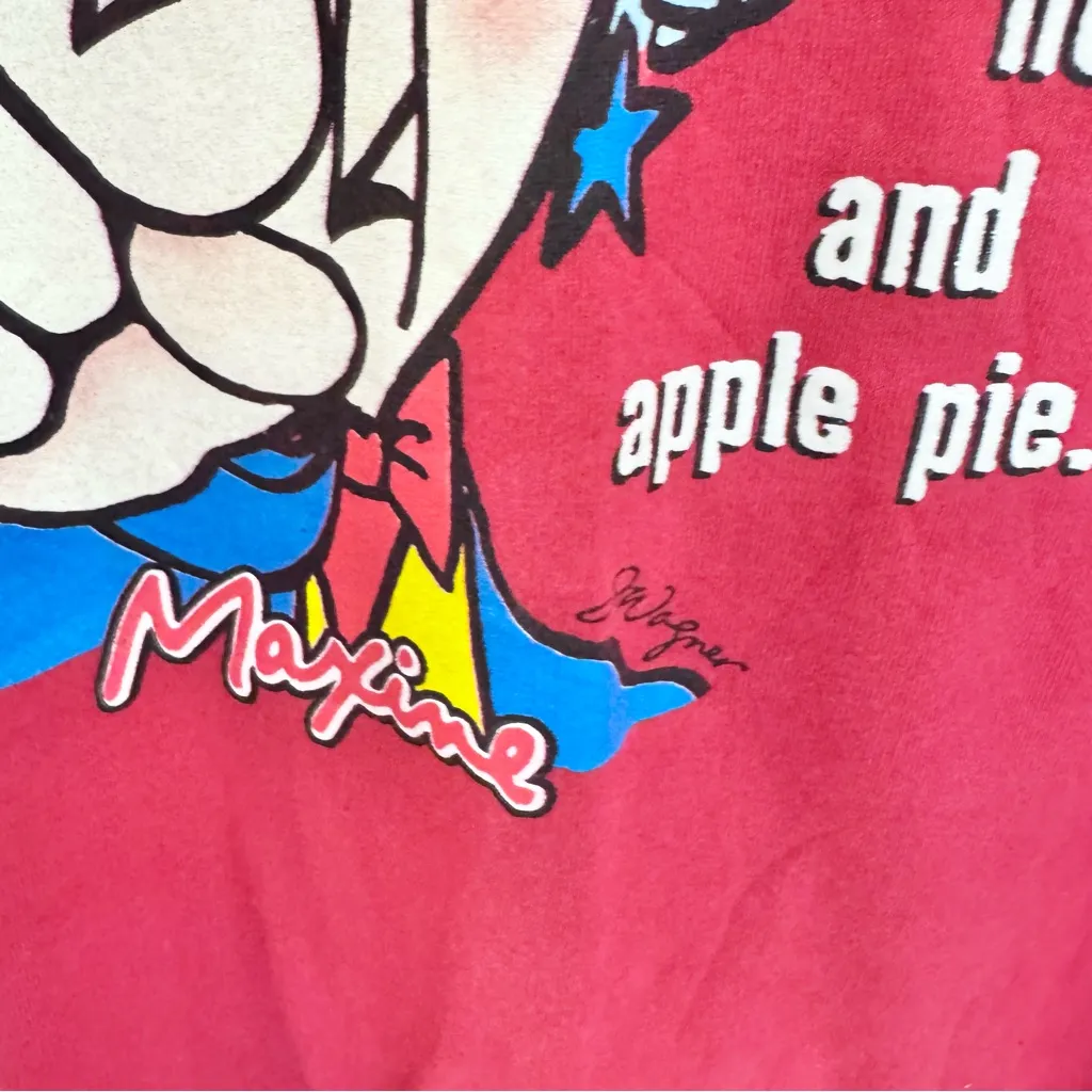 Vintage Hallmark Maxine T-Shirt Large – Patriotic Graphic Front & Back - Image 4