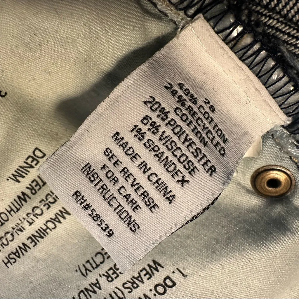 EVEREVE Ever Straight Button Fly Jeans Cuffed Hem Size 28 - Image 11