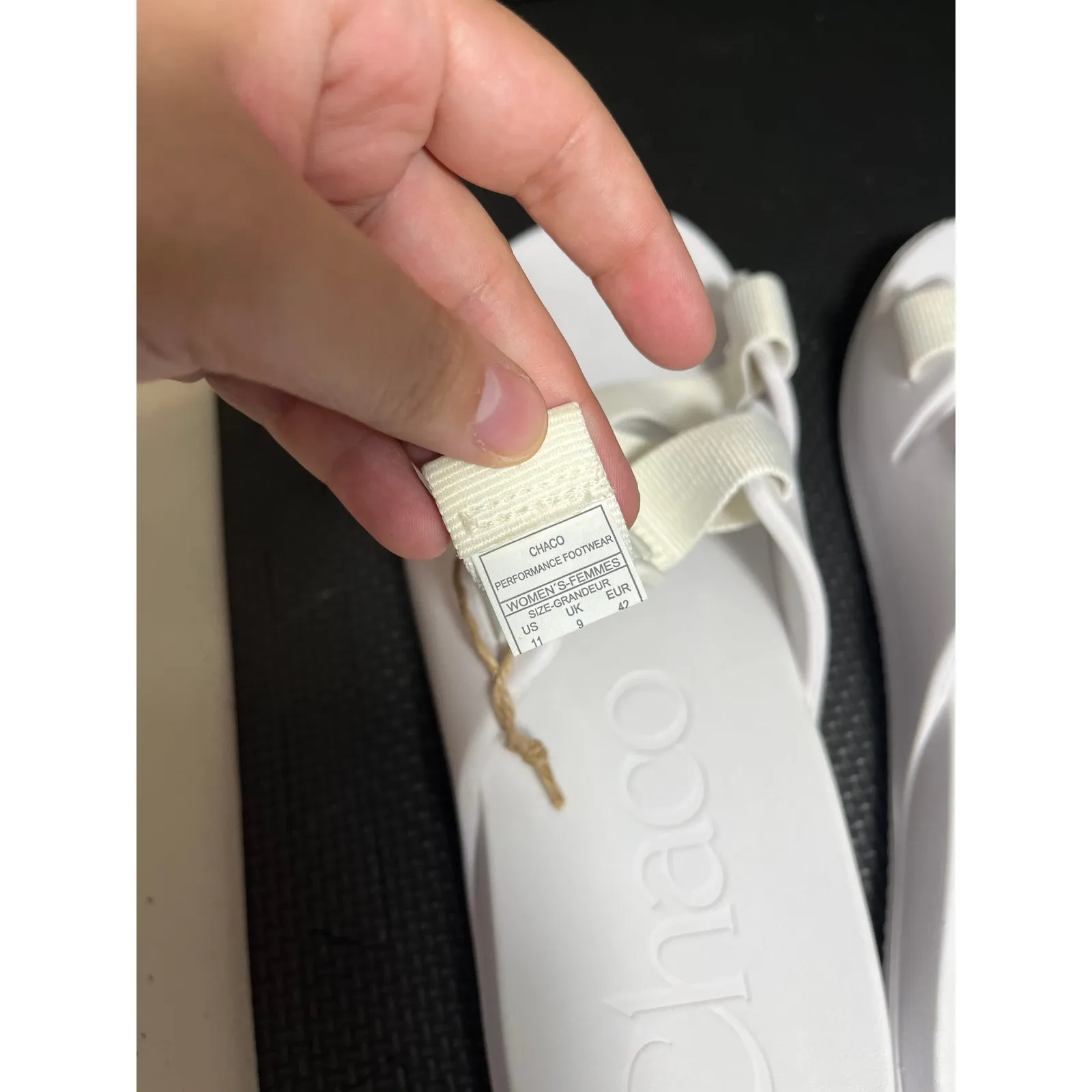 Chaco Chillos White Rubber Women's Slides Size 11‎ Sandals - Image 6