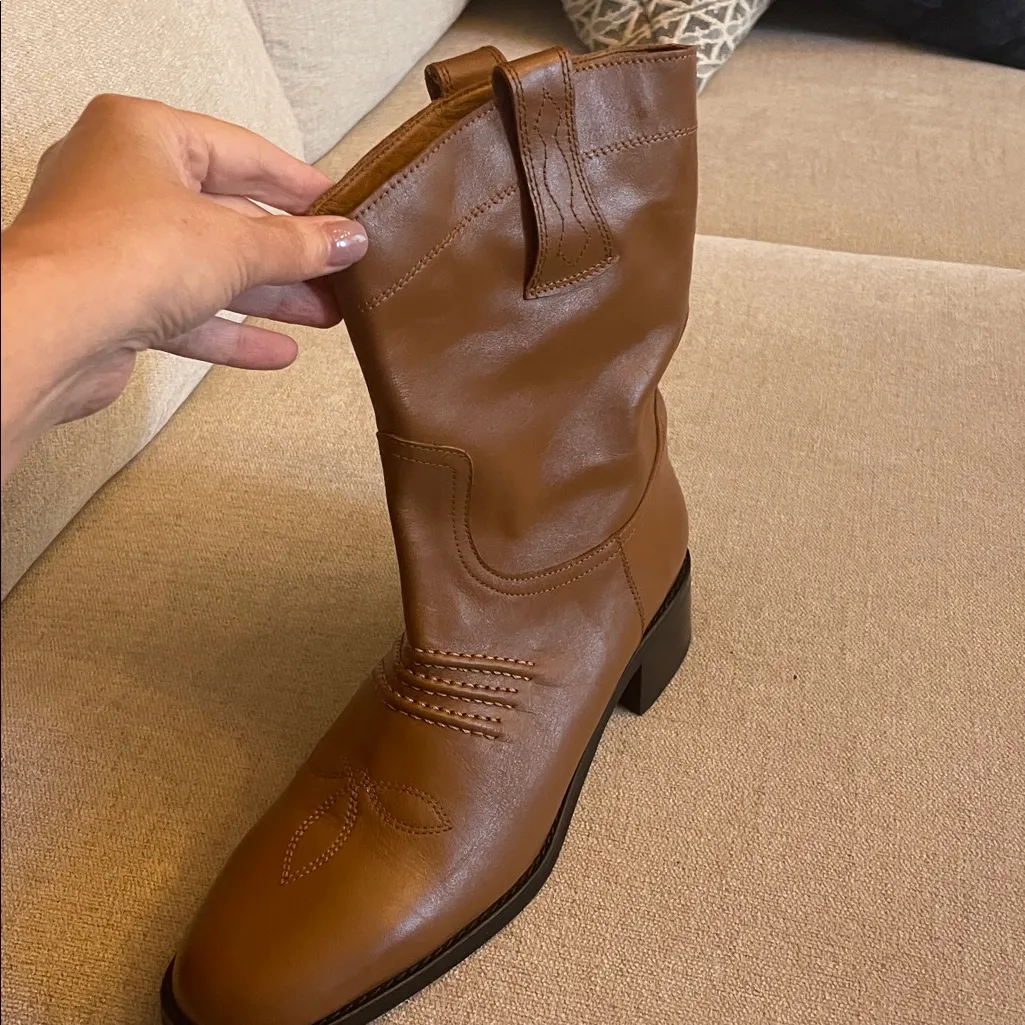 Bibi Lou Briana Ankle Boots Tan Size 8 - Image 4