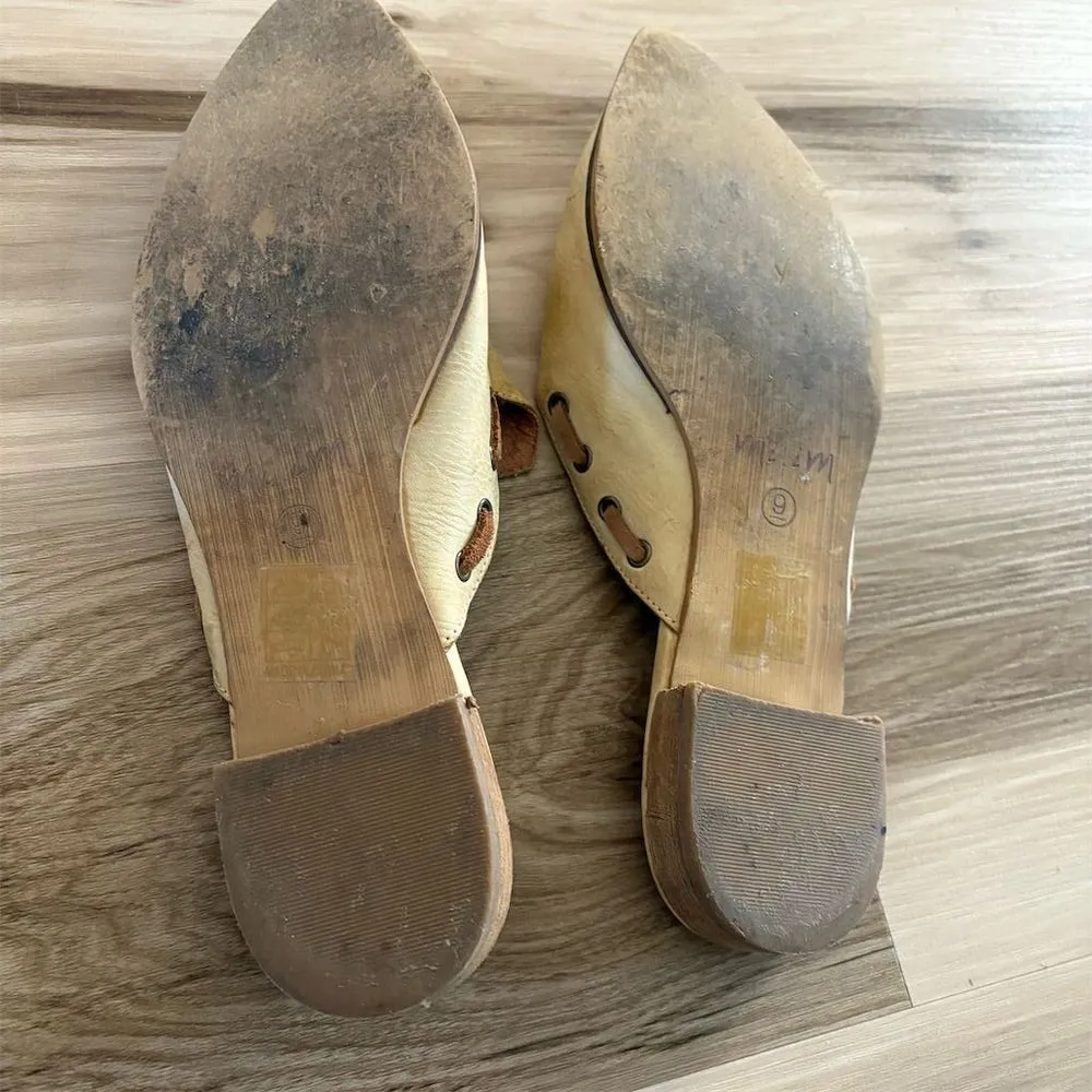 Mi. im Women's Beige Leather Slip - Image 6