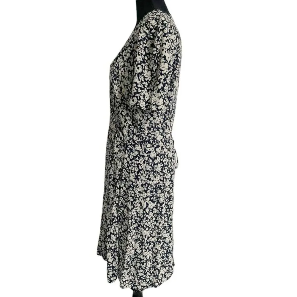 NEW & Other Stories Size 8  Printed Scallop Wrap Mini Dress $99 - Image 8