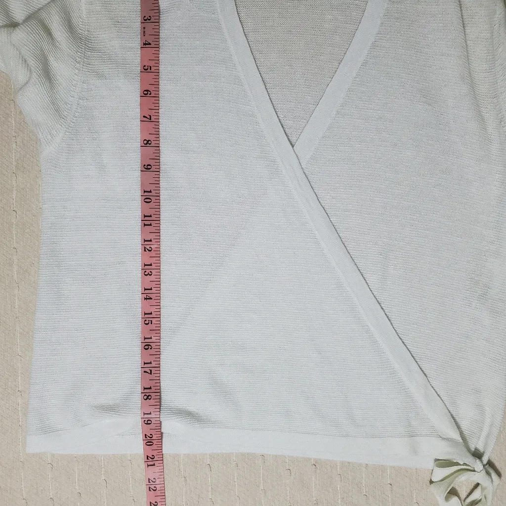 Eileen Fisher White Organic‎ Linen Hooded Wrap Cardigan Sweater Women's Size S - Image 8