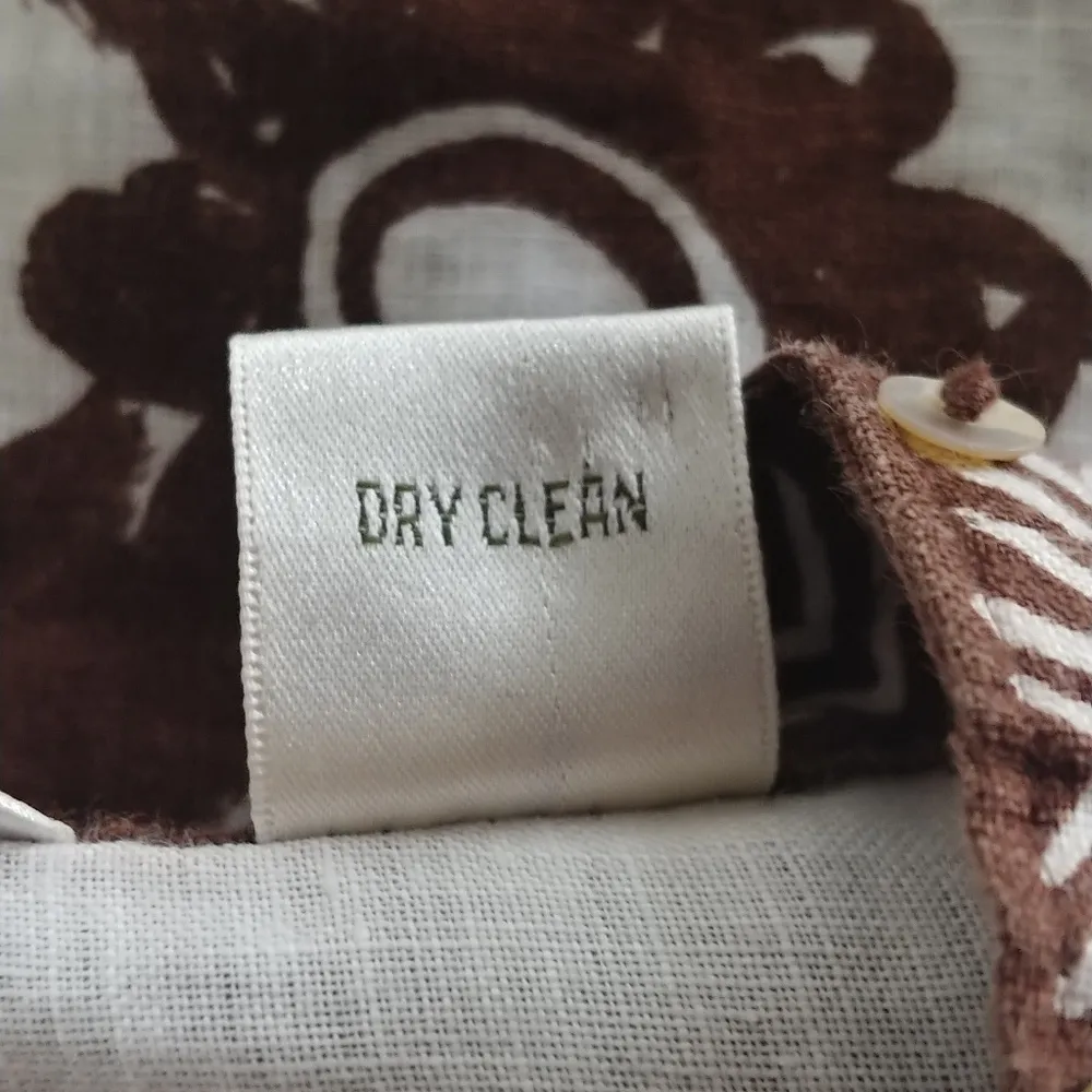 Laura Ashley Mandarin collar Linen Blouse Top - Image 7