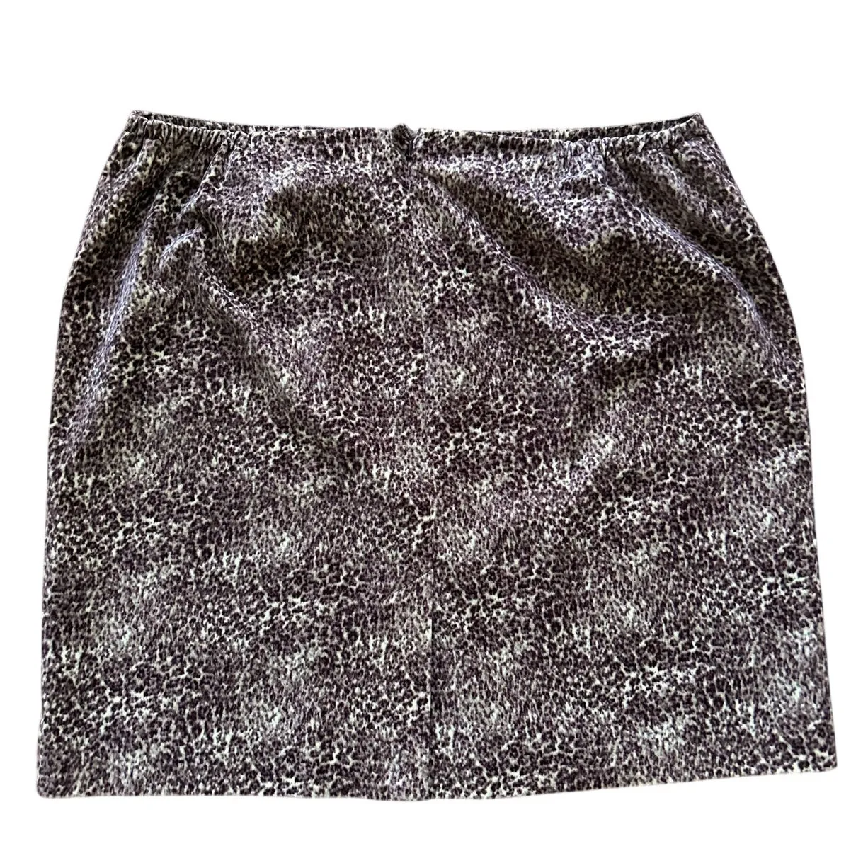 Talbots Brown Cheetah Leopard Velvet Straight Knee Length Pencil Skirt - Image 3
