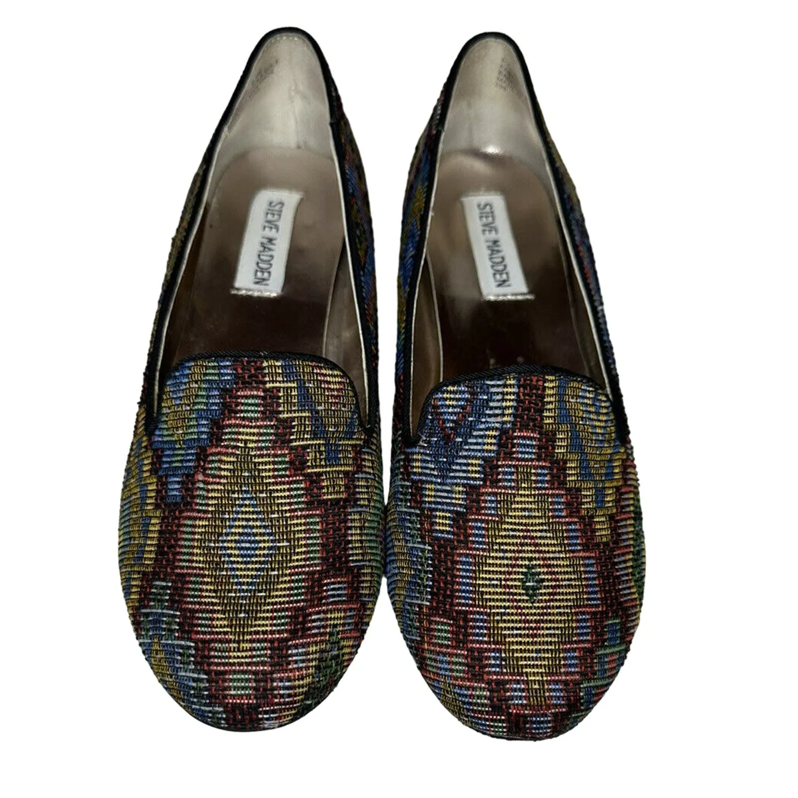 Steve Madden Classic Woven Fabric Aztec TAPESTRY Ballet Loafer Size 6.5m‎ Shoes - Image 2