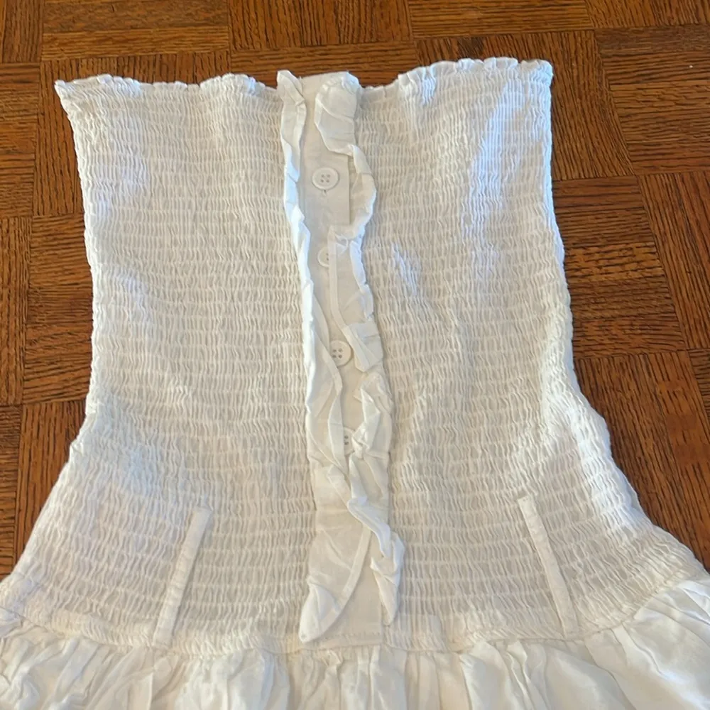 Poetry smocked boho ruffle mini dress Small - Image 2