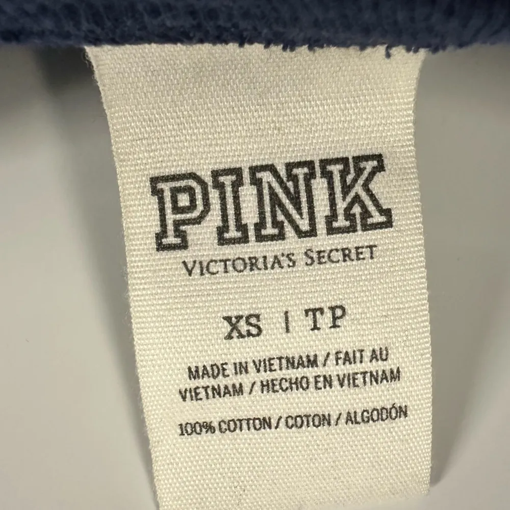 Victorias Secret Love Pink Blue Silver Sequin 3 Quarter Sleeve Jersey Shirt XS - Image 9