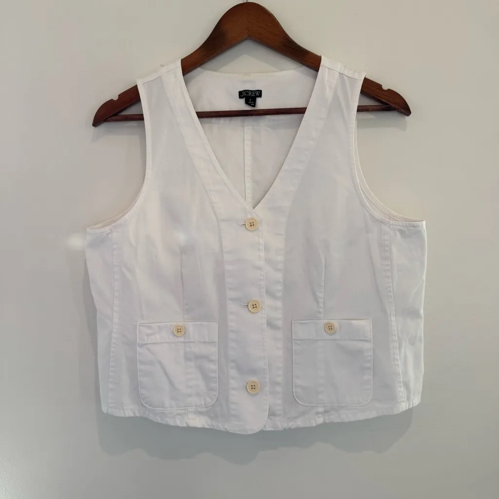 J. Crew Cream Chino Vest - Image 2