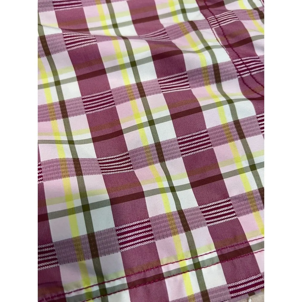 The North Face Purple Plaid Shorts Board Shorts Swim Trunks Women Size 8 - Image 2