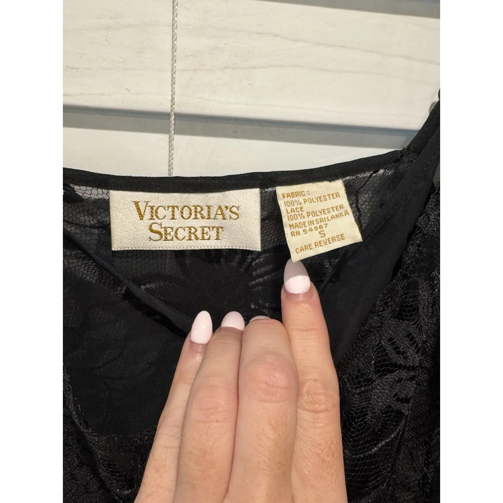 Vintage Victoria's Secret Gold Label‎ Sheer Black Lace Teddy Small Dark Romantic - Image 4