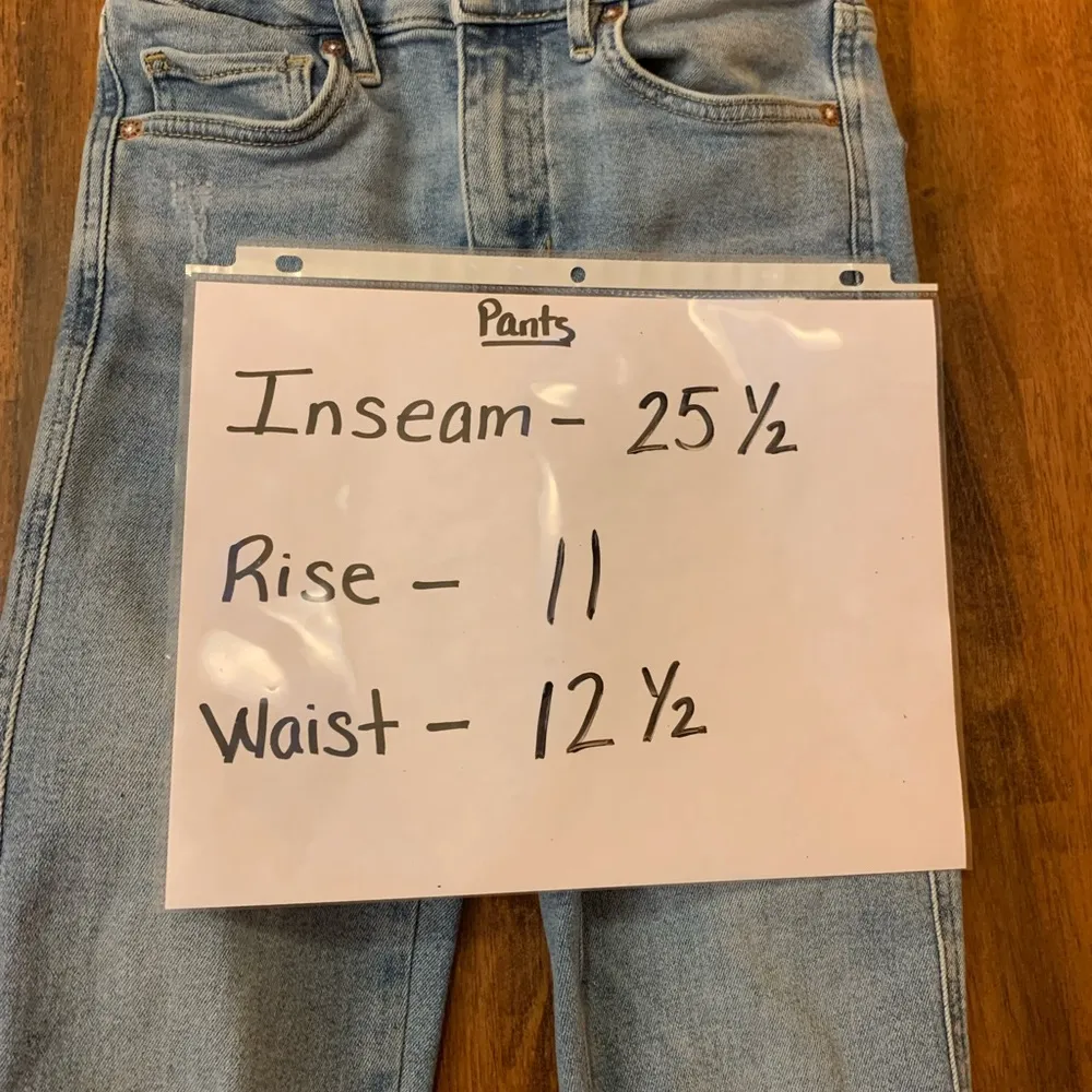 We The Free Free People denim jeans women’s 26 light blue wash distressed - Image 6