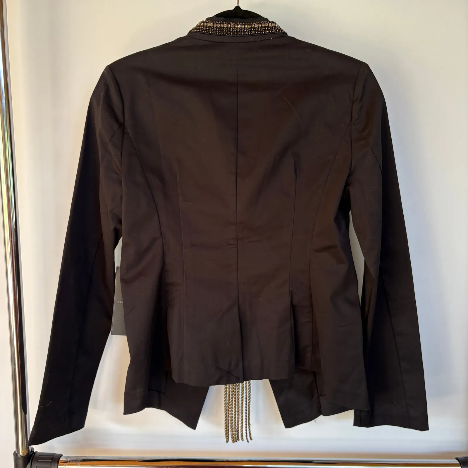 Rock & Republic Blazer Jacket McBling Business Casual Corporate Goth Size 6 - Image 3