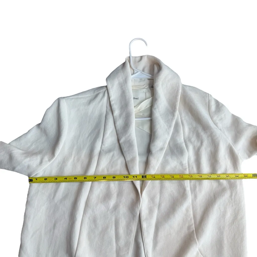 Aritzia Wilfred Women’s Size M Oversized Slouchy Blazer Cream Crepette Old Money - Image 15