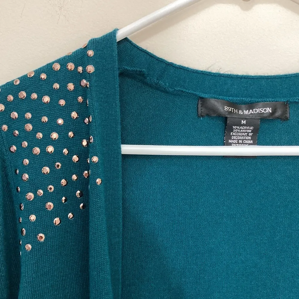 89th & Madison Women’s Cardigan Size Medium Blue - Image 4