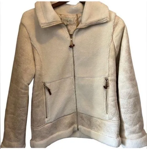 Koolaburra by UGG Women's Sherpa Jacket White Faux Suede Size - Image 1