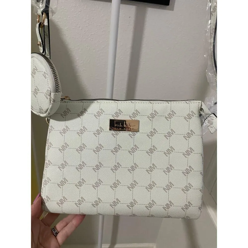 Nicole Miller Ivory Signature Logo Crossbody - Image 2