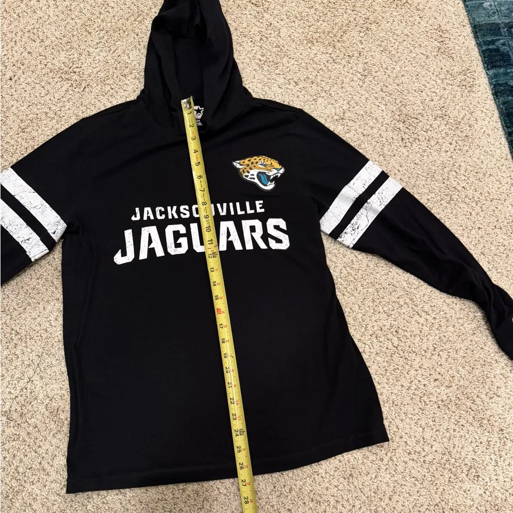 Jacksonville Jaguars Starter Hoodie Small | NFL Team Long Sleeve Varsity Stripes - Image 5