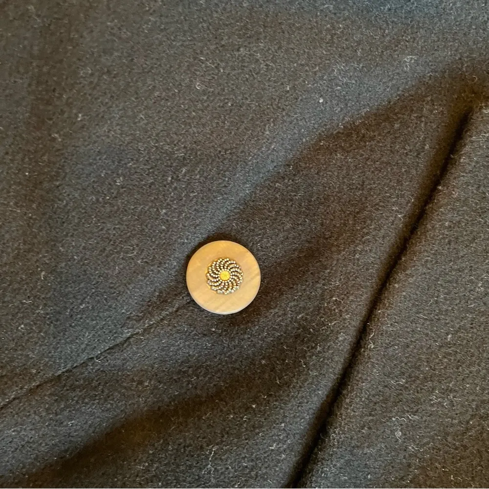 Vintage Made in USA Wool/cashmere blend Blazer Shoulder Pads Medium Double Black - Image 6