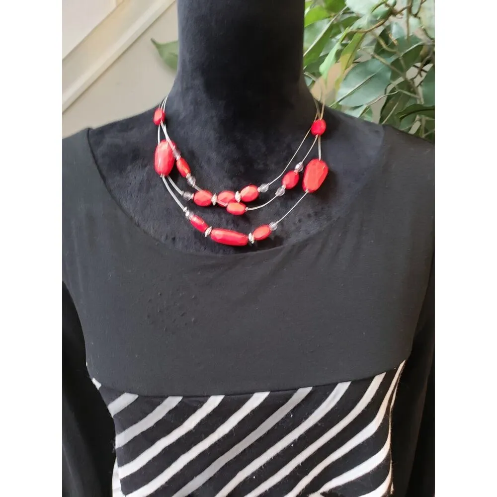 White House Black Market Womens Rayon Round Neck Long Sleeve Knee Length Dress L - Image 2