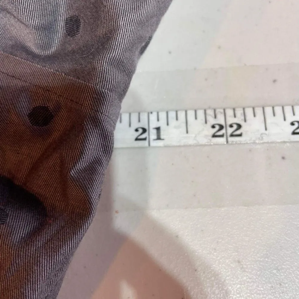 Foxcroft Women's Non-Iron Shaped Polka Dot Button Front Shirt Black Gray Size 8 - Image 5