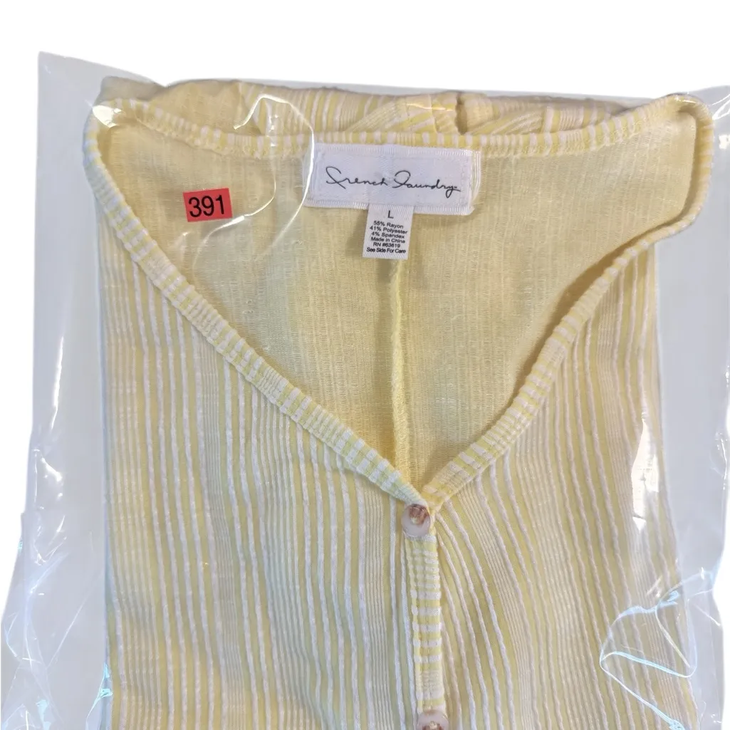 French Laundry Light Yellow and White‎ Rayon Blend - Image 6