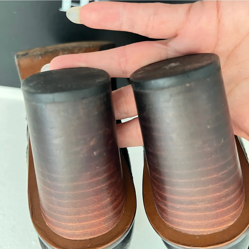 COACH Moto Bootie Heel LEATHER ankle boots size 6.5 - Image 11