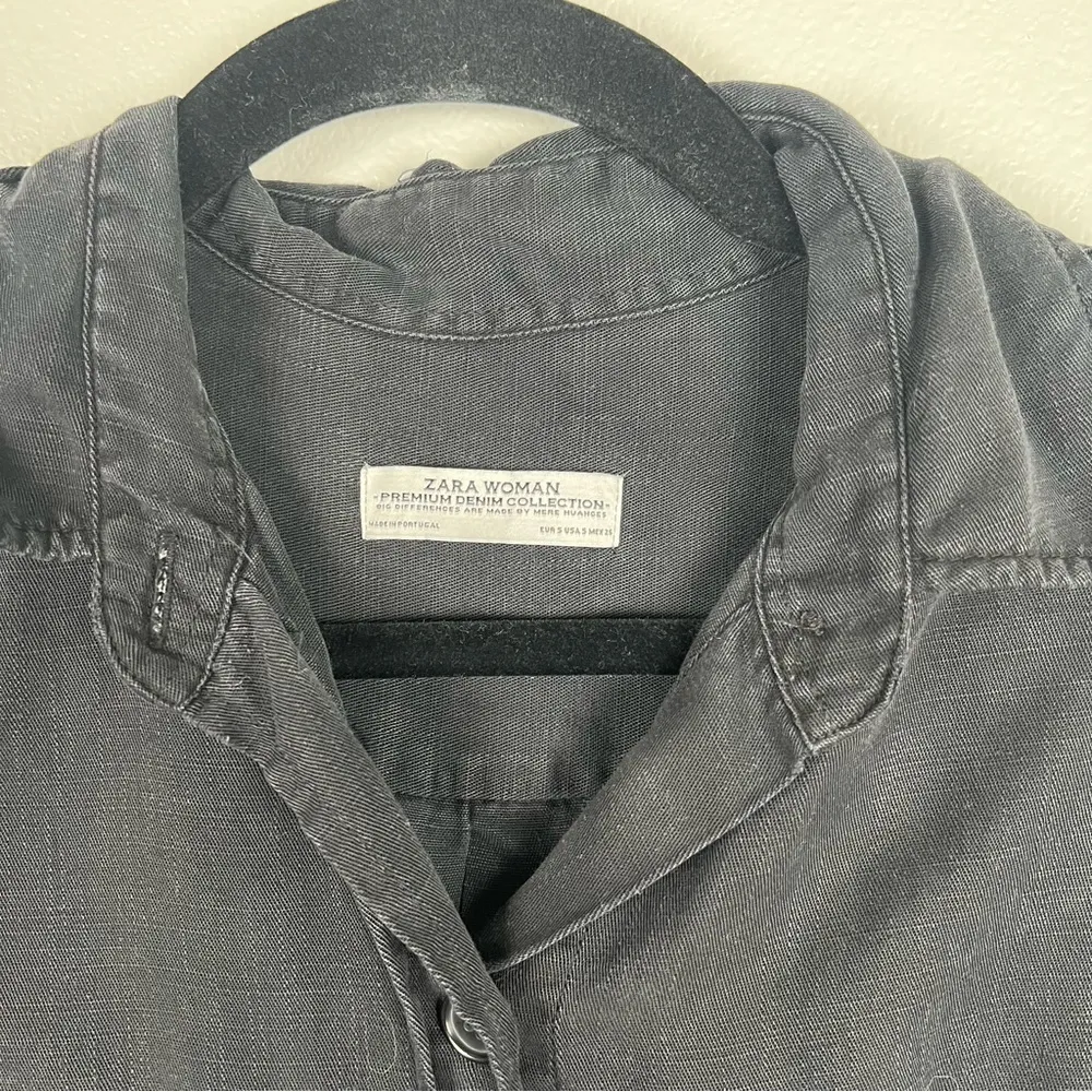 Zara Premium Denim Collection Button Up Shirt Sz S‎ - Image 2
