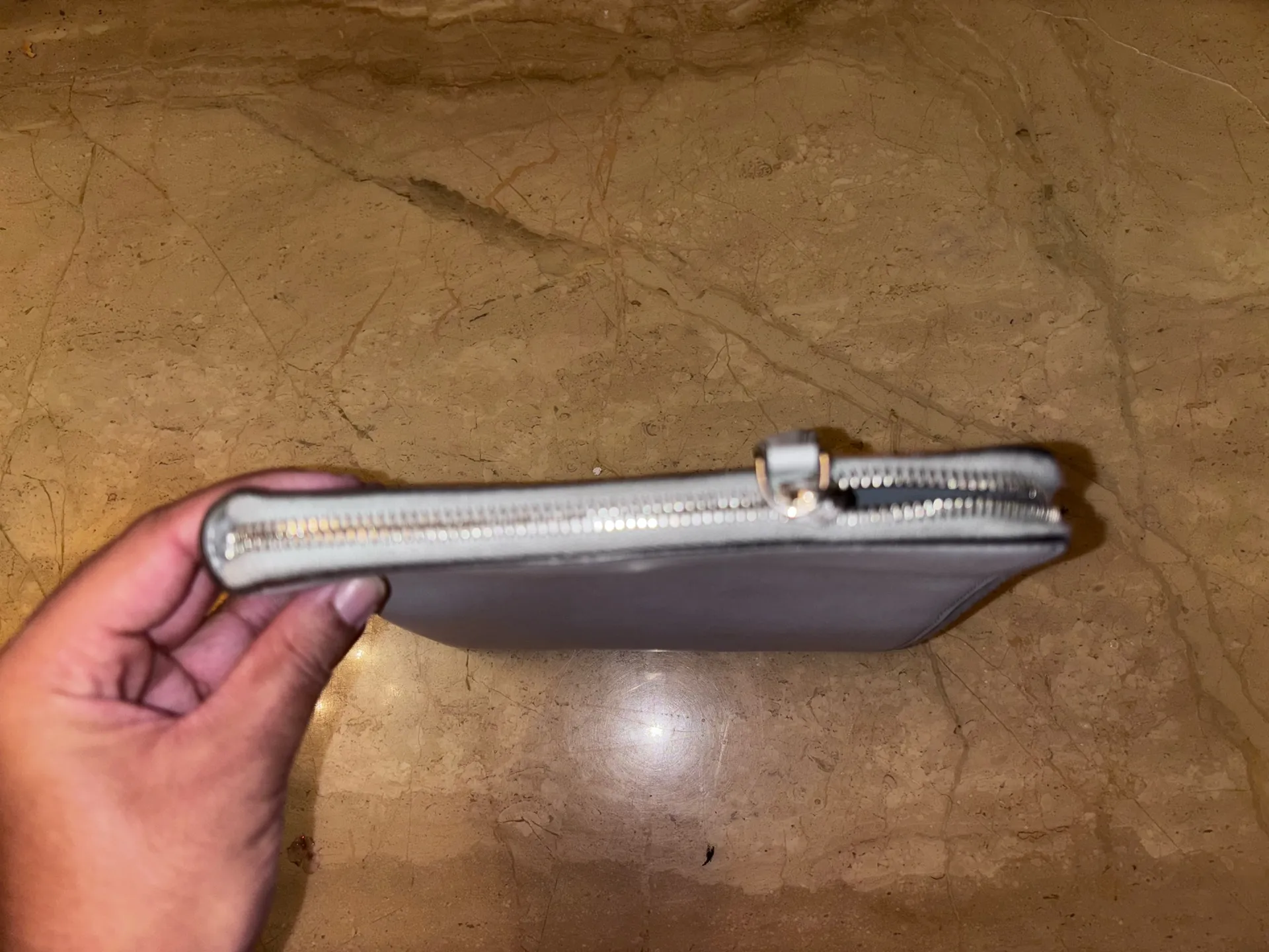 Fendi Vitello fun fair studded zip around pouch Grigio Perla multicolored - Image 6