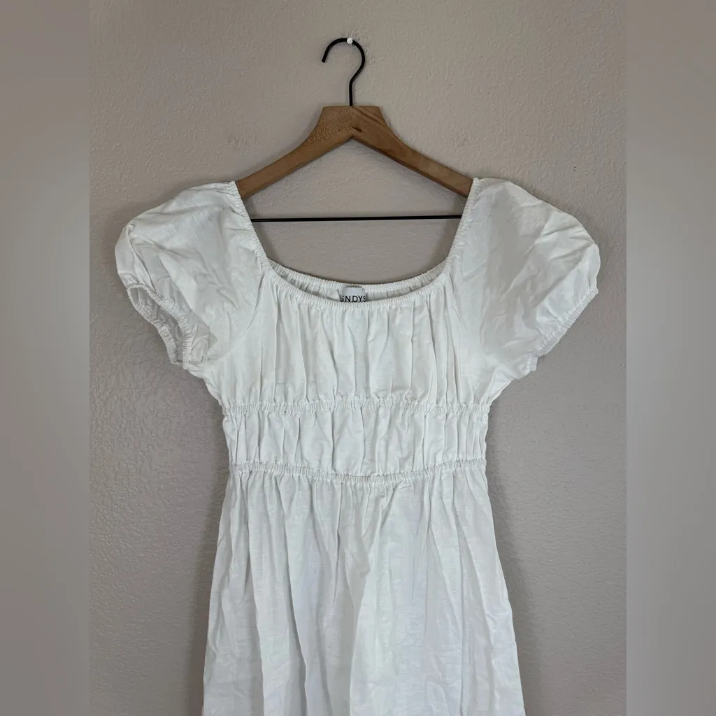 Revolve SNDYS Sofia White Linen Cotton Maxi Dress size Medium $109 - Image 8