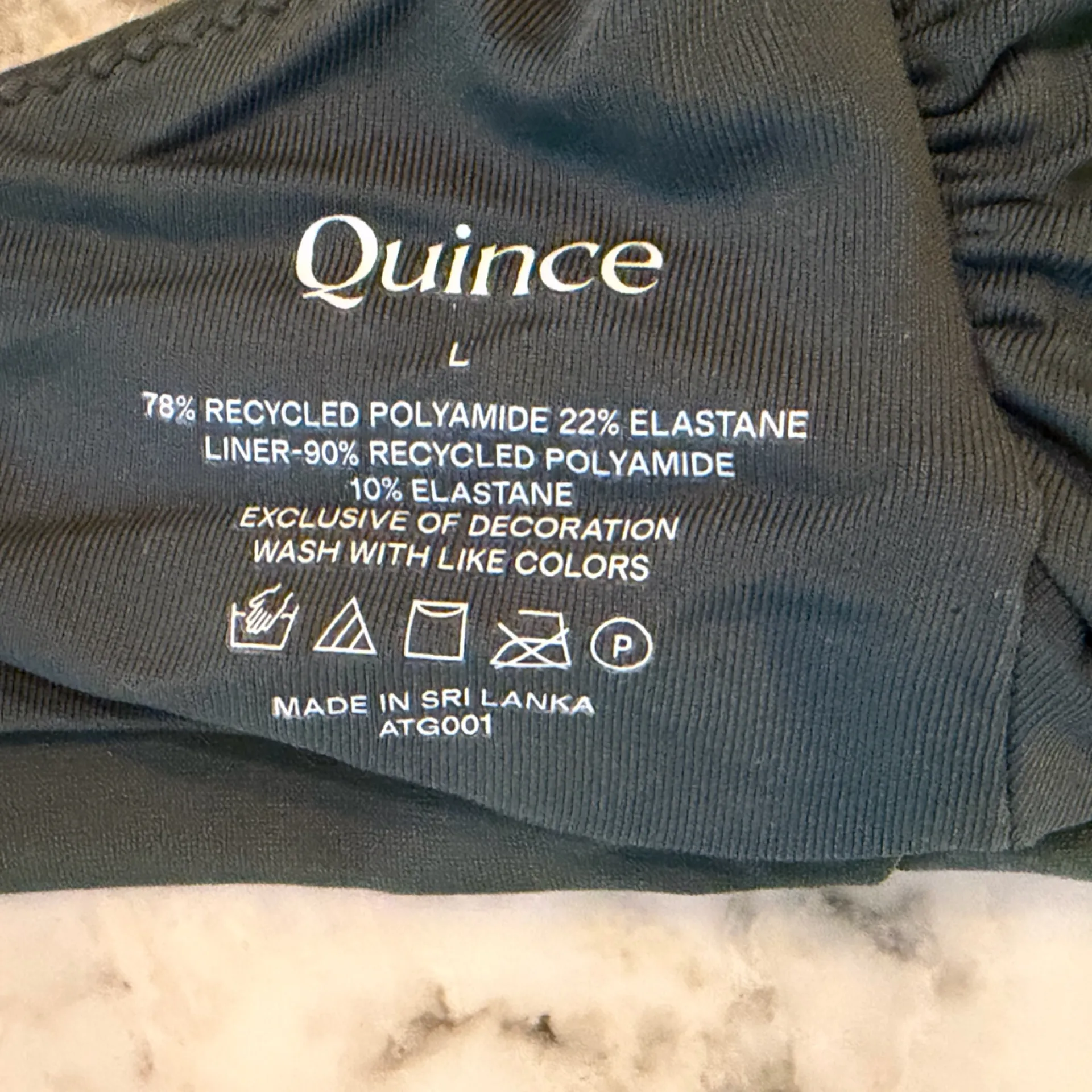 NWT Quince Olive Green Italian v-neck bikini top Sz L - Image 8