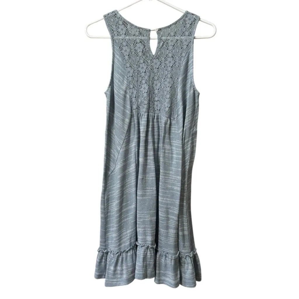 Umgee Women Size Medium Dress Shift Sleeveless Embroidery Boho Aztec Flowing Art - Image 2