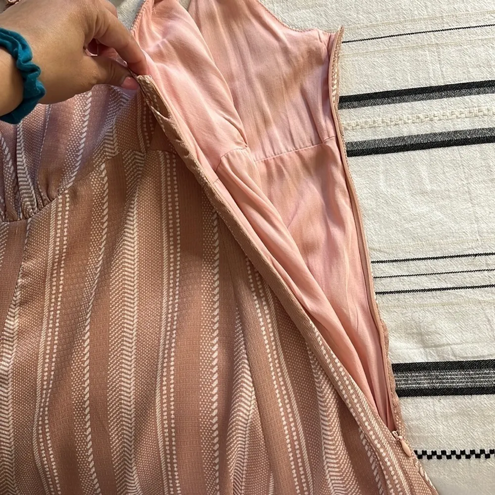 Lulus • striped spaghetti strap dress with ruffle detail - Image 6