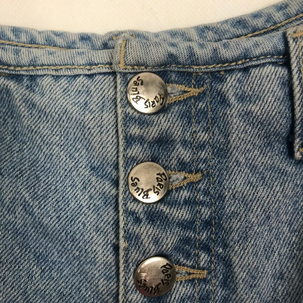Vinteage Paris Blues Shorts Juniors 9 Button Fly Western Rodeo Cowgirl Coquette - Image 9